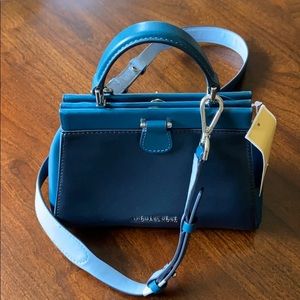 Michael Kors Gramercy Frame small leather satchel